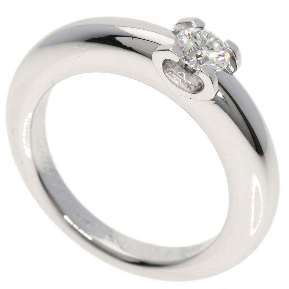 CARTIER 18k Silver Diamond Ring #53
